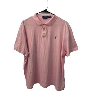 Polo Ralph Lauren Classic Fit Polo Short Sleeve Shirt Mens XL Pink